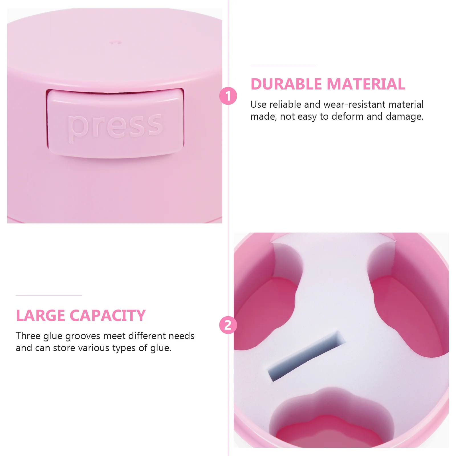 

Eyelash Glue Storage Jar Wear-Resistant Airtight Sealed Lash Extension Container Eyelash Grafting Case Jar Container