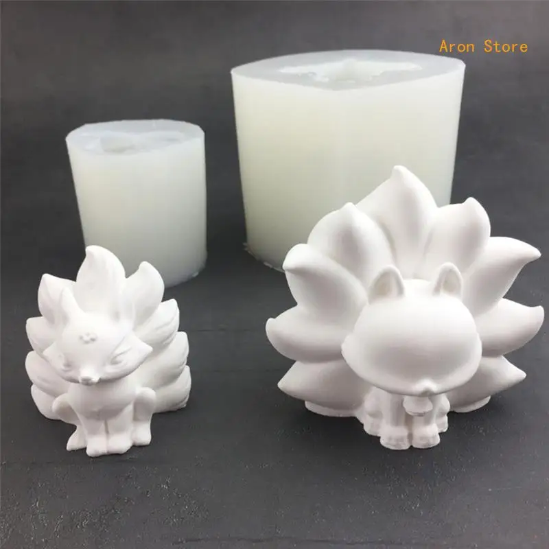 Nine Tailed Foxes Epoxy Resin Mold DIY Mold Table Ornament Making Tool H3CF