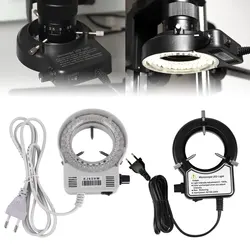 LED Ring Light 1-100% Brightness Adjustable Fill Light For Trinocular Stereo Microscope Magnifier Phone Soldering Repair Tools