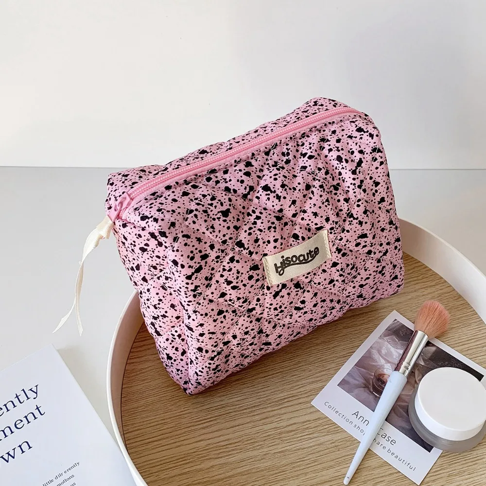 Cotton Stationery Bag Desktop Storage Large Capacity Cosmetic Bag Multifunctional Jewelry Storage Korean Style Pencil Case