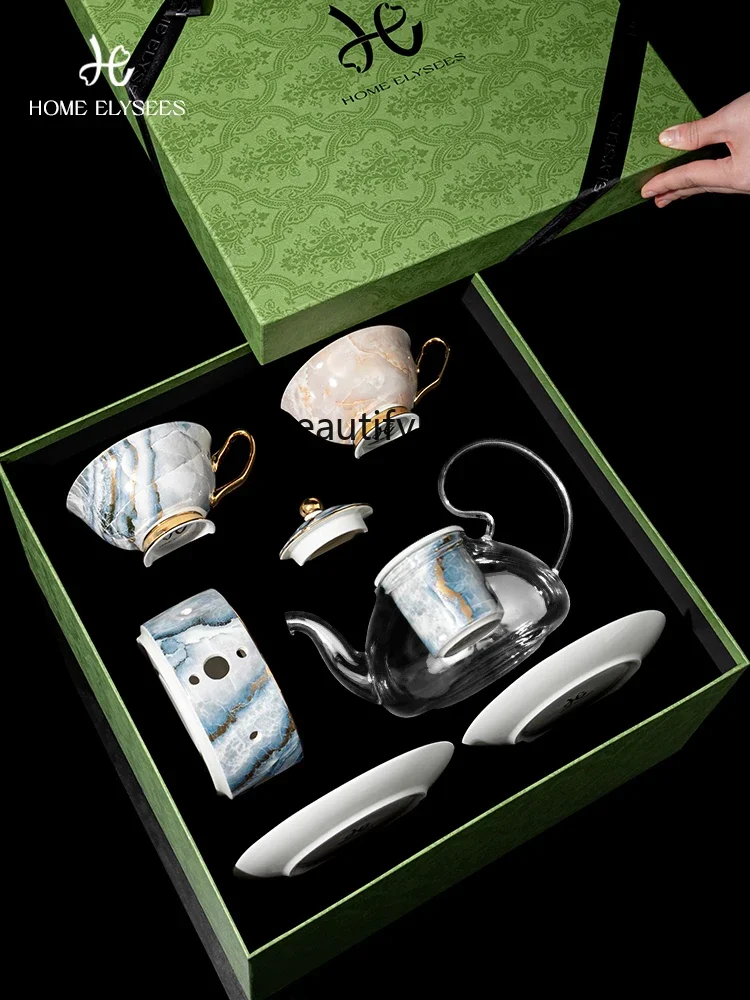 

Coffee cup set, high-end wedding gift, housewarming British afternoon tea set