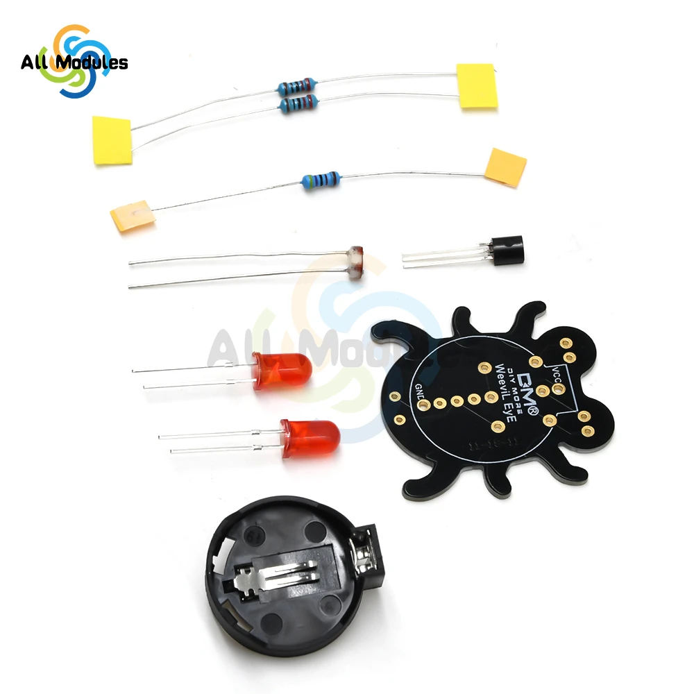 DIY Weevil Eye LED Photoresistor Sensor Module Soldering Learning Kit DIY Beginner Learn to Solder Fun Kit