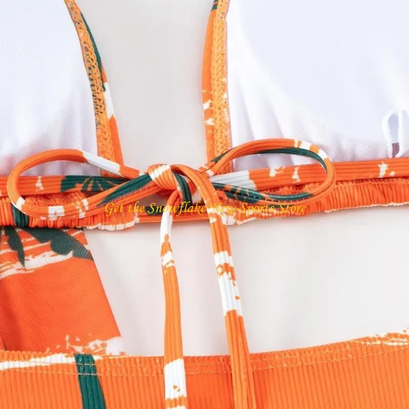 

E56D Women's 3 Piece Cover Up Swimsuits Halter Bikinis Set with Long Sleeve Cover Up Three Pieces Swimsuits Bathing Suit