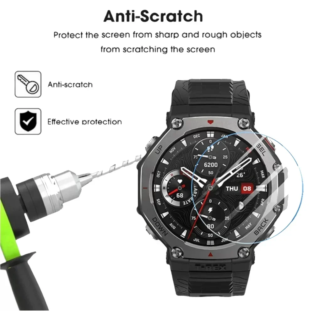 Para Huami Amazfit T Rex 3 Protector de pantalla de vidrio templado película protectora antiarañazos para Amazfit t-rex 2/t-rex Pro Accesorios