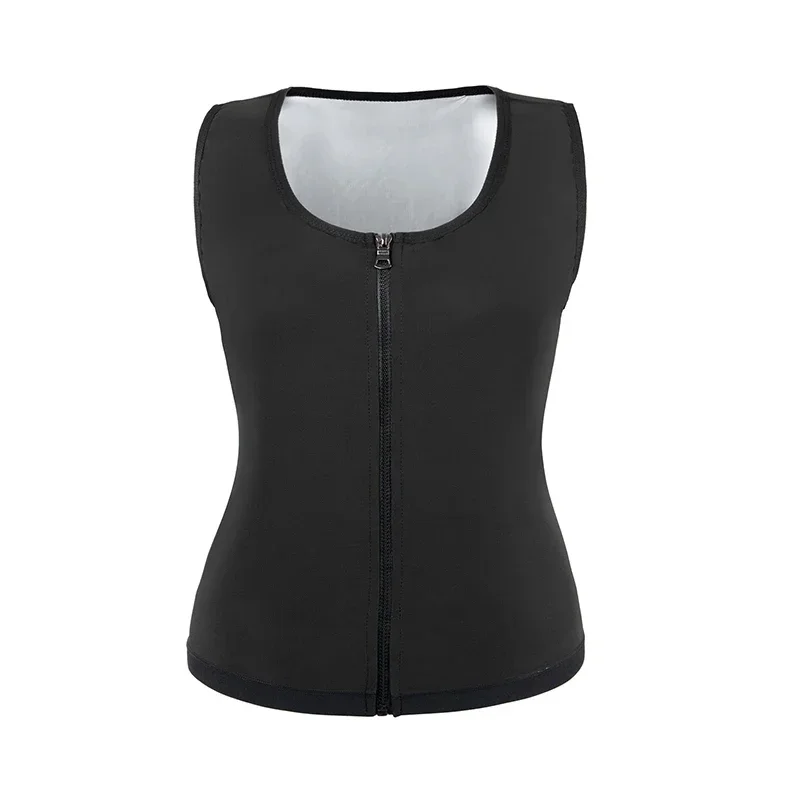 Men Gym Sportswear Sweating Clothing Weight Loss Fat Burner Fitness Sauna Sweat Suits Body Shaper Slimming Zipper Vest Shapewear
