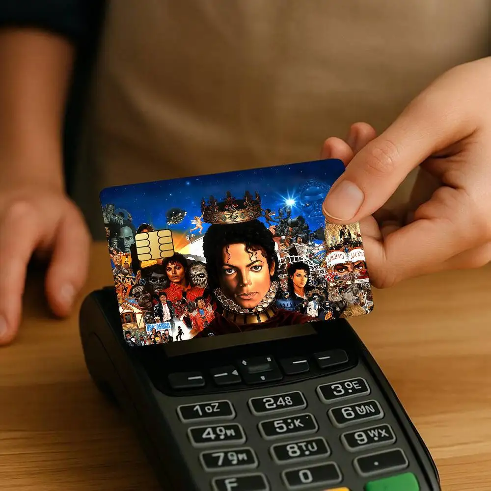 Singer M-Michael J-Jackson Credit Card for Bank Debit Decorative Protection 4PCS Anti-scratch Waterproof Stickers Bus Subway