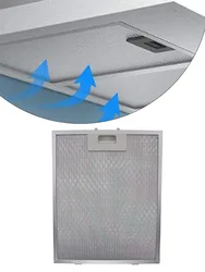 Silver Cooker Hood Filters Metal Mesh Extractor Vent Filter 305 X 267 X 9mm Metal Grease Filter For Range Hood