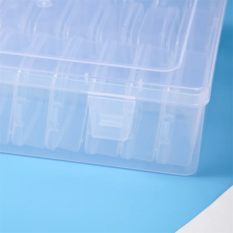 Durable plastic storage box, 14/30 compartments and small container - transparent jewelry and small item organizer view 5