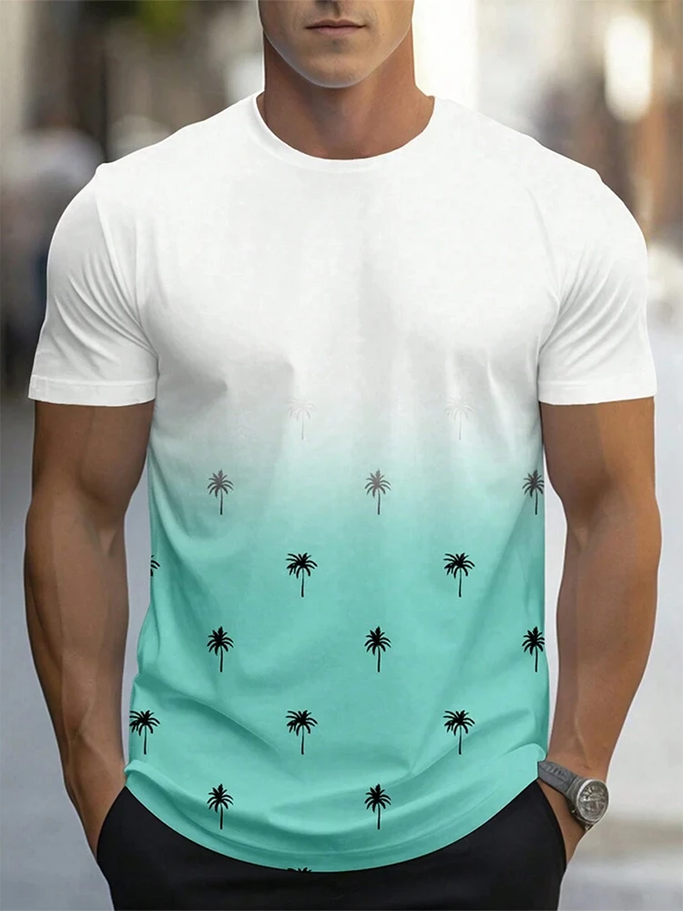 2024 New Summer Street Fashion Men\'s T-shirt Outdoor Travel Men\'s Beach T-shirt Everyday Casual Men\'s Short-sleeved Top 3D Print