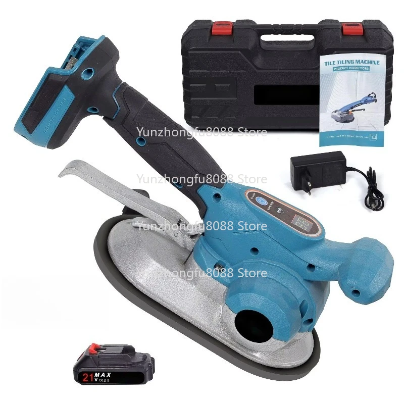 Industrial Grade Tile Laying Machine Lithium Battery Power Floor Tile Vibrator Tool 2.0 Ah Capacity Large Chassis