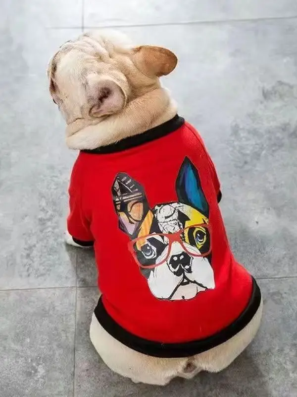 

Lightweight French Bulldog Dog Sweatshirt for Small to Medium Size Breeds Autumn Winter Seasonal Pet Clothing Cool Feeling T-...