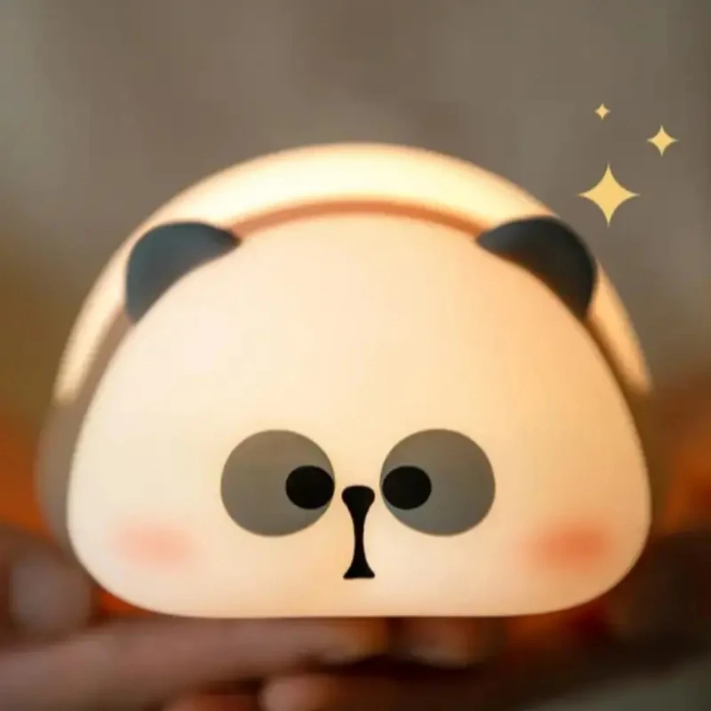 

Mr. Pa Night Light, Cute Panda Night Light, Warm White Dimming Bedside Light