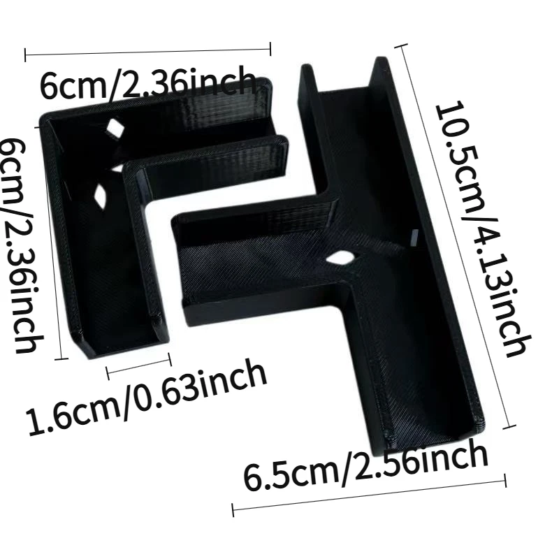 1. 2Pcs Thickened L & T Shape Board Buckle Bracket, Cabinet Shelf Support Clips for 15mm Wood Panels, Anti-Loose Furniture Fitti