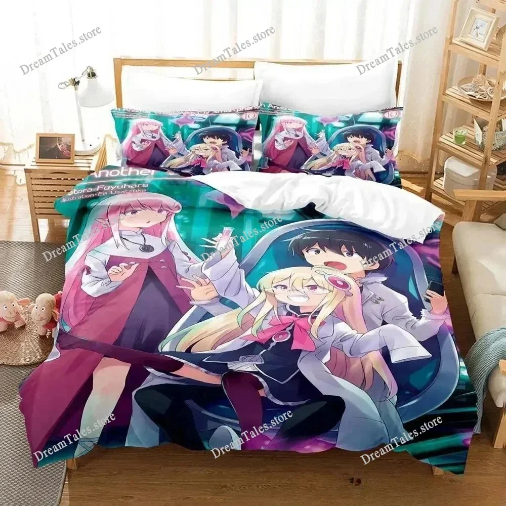 

In Another World with My Smartphone Cartoon Poster Sheets Quilt Covers Bedding Dormitory Sheets Bedding Set Soft Warm Bedding369