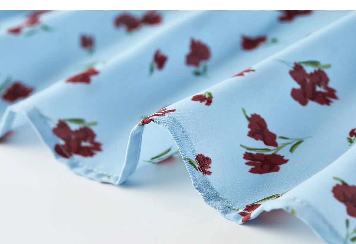 SENTUBILA 2026 Sommer-Blumenkleider für Damen, Französischer V-Ausschnitt, Puffärmel, Elegantes Taillenband, Figurbetontes Bedrucktes Midi-Kleid W62LF7571 – Detail 37