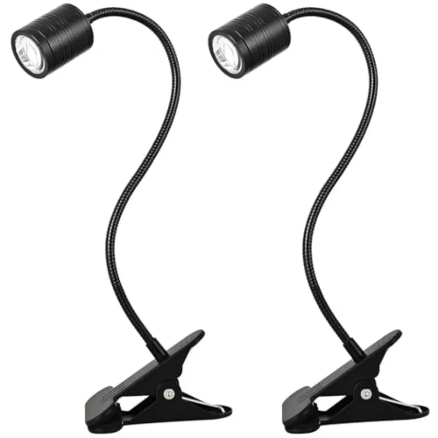 

LED Aquarium Light 4W Clip-on Fish Tank Lamp 3 Colors 17.8 Inch Flexible Arm Full Spectrum for Plants and Coral