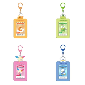 산리오스 버스 카드 보호 커버, 애니메이션 구데타마 캐로피 학생 키링 카드, 캠퍼스 가방, 우사하나 페클 ID 신용카드 홀더 