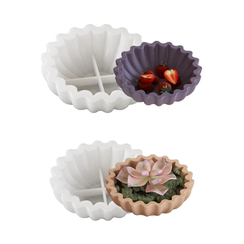 

Flexible Sturdy Silicone Epoxy Resin Castes Mold Flower Shaped Tray Dishes Molds for Craft and Home Decoration Dropship