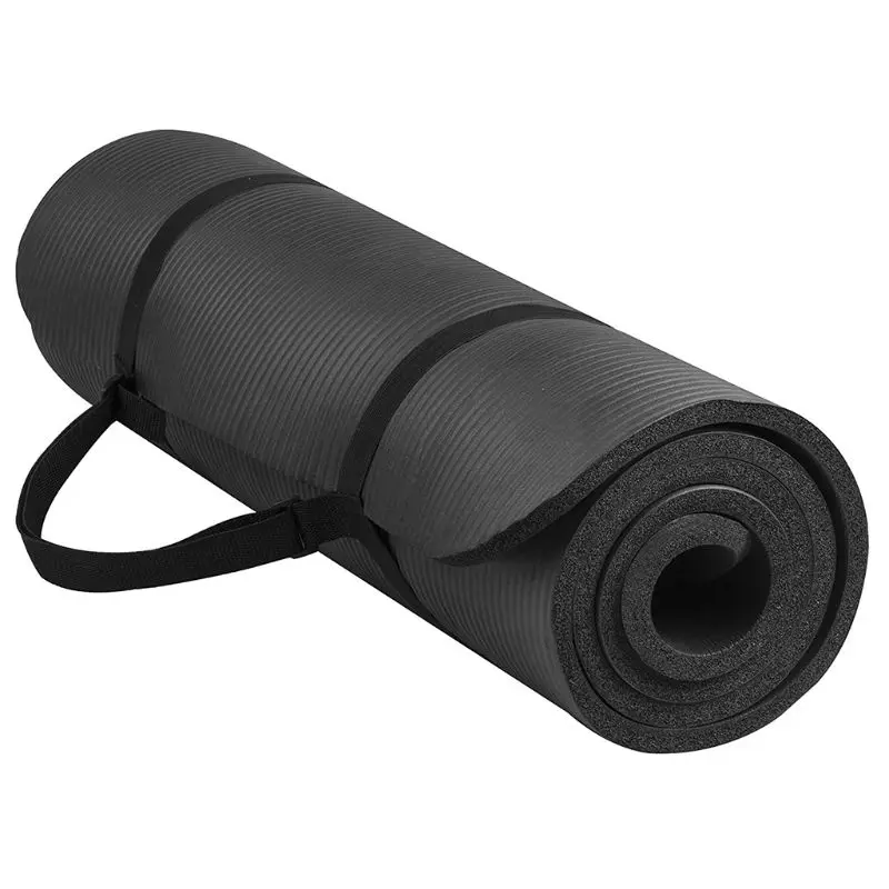 1 Set Yoga Mat for Extra Thick 1cm Pilates Fitness Cushion Non Slip Exercise Pad