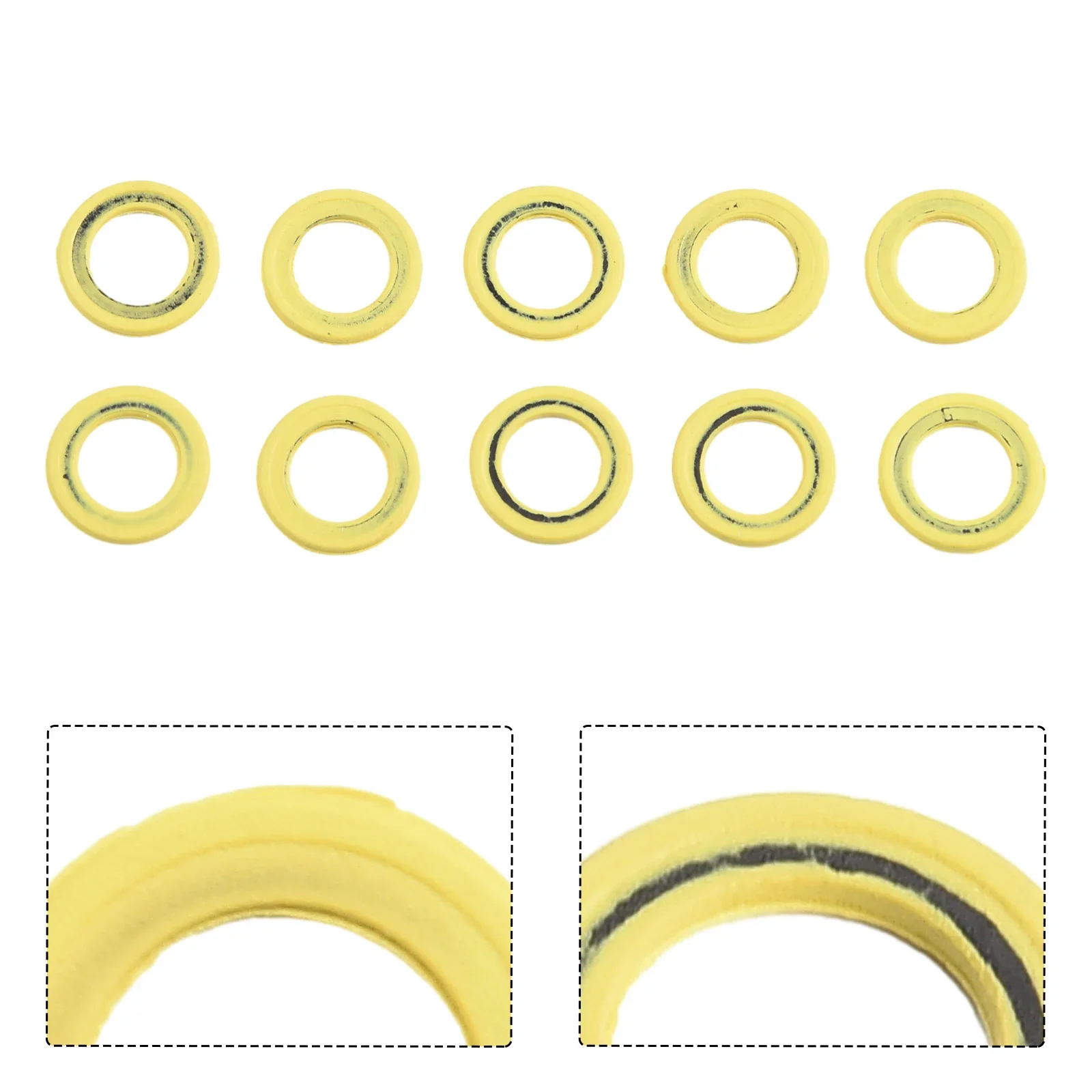 

10x For Mercruiser For Drain Screw Seal Washer 26-8M0204693 26-830749 Yellow Oil Plug Gasket Parts