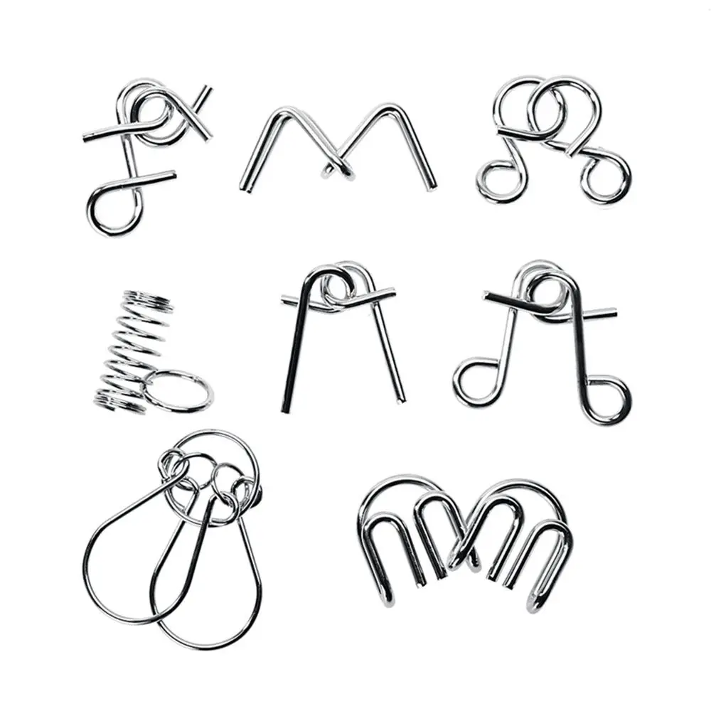 High Quality for Children Adults Creative Kids Puzzles Game Toys Intelligence Toys Puzzle IQ Mind Brain Teaser Metal Wire