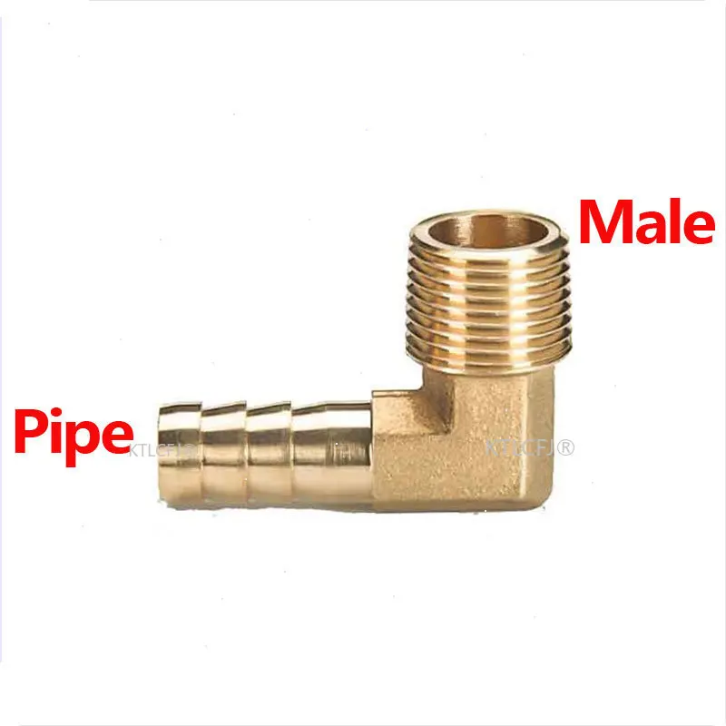 Brass Pipe Connectors 6mm 8mm 10mm 12mm 14mm 16mm 19mm Barbed 1/8\