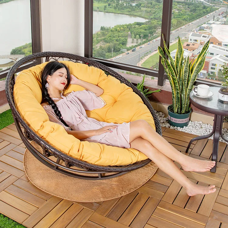 Modern Living Room Chair Rattan Gold Metal Legs Sofa Chair Rotation Leisures Single Sofa Chair