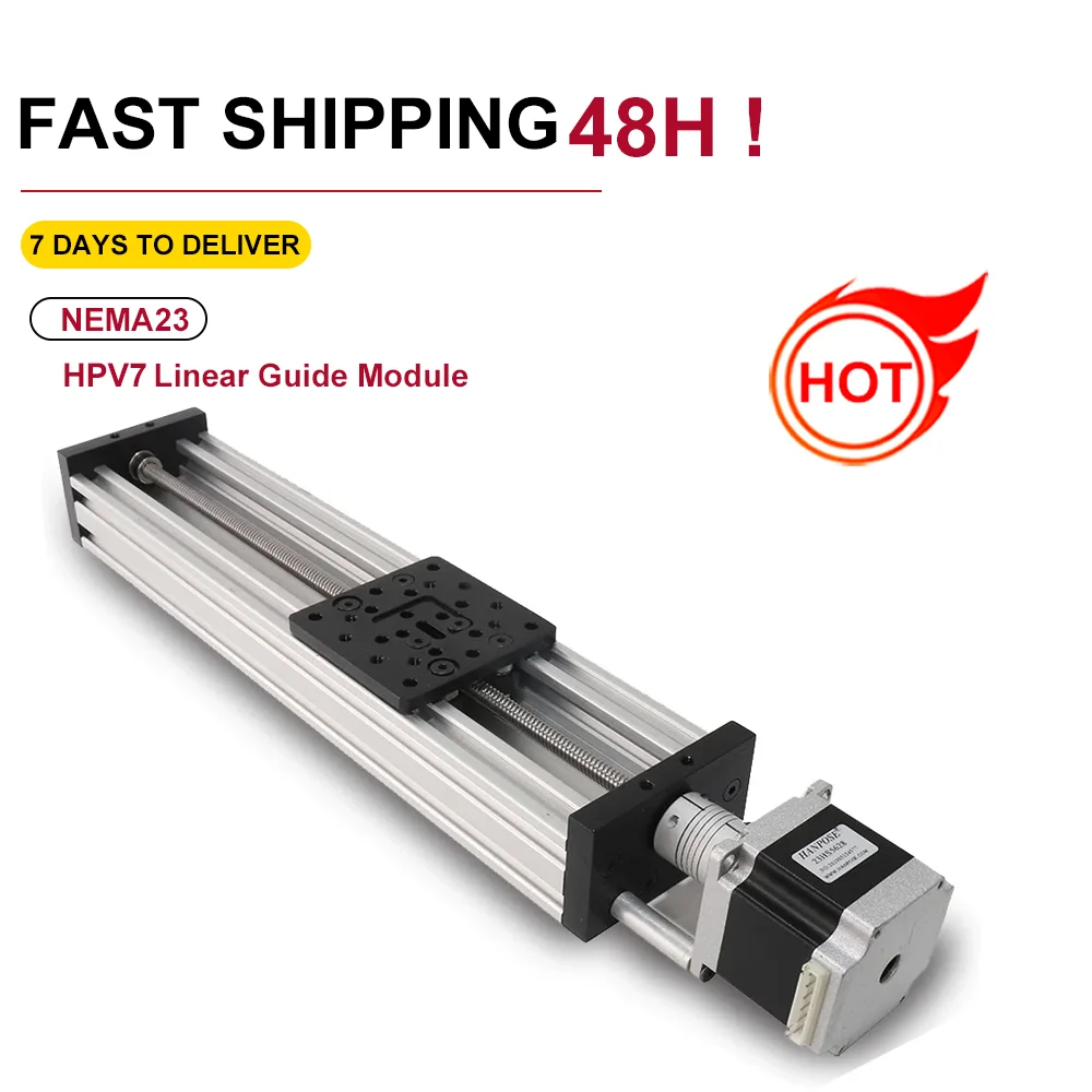 HPV7 V-Slot Linear guide module 2/4/8/12mm  Z-axis router kit Reprap 100-350mm nema23 stepper motor for 3D printer sapre parts