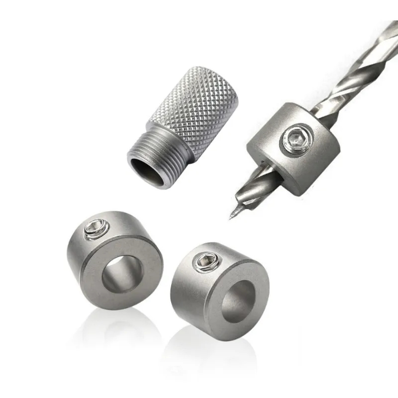 Woodworking Drill Bits Limit Rings 4-10mm Doweling Jig Drilling Bushing Dowel Stop Collars Ring Stainless Steel Tool Accessories