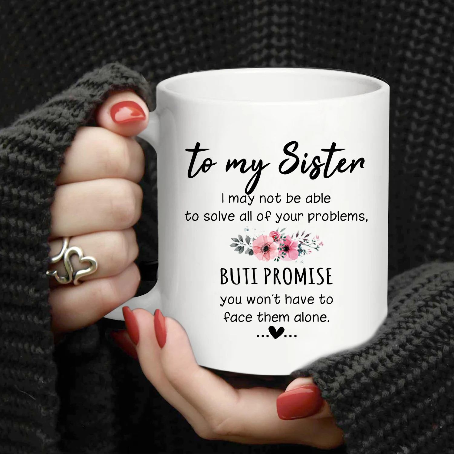 1pc, To My Sister Mug, Sister Gifts from Sister, Brother, 11 Oz Ceramic Coffee Mug, Christmas Gifts for Sister, Birthday Gift