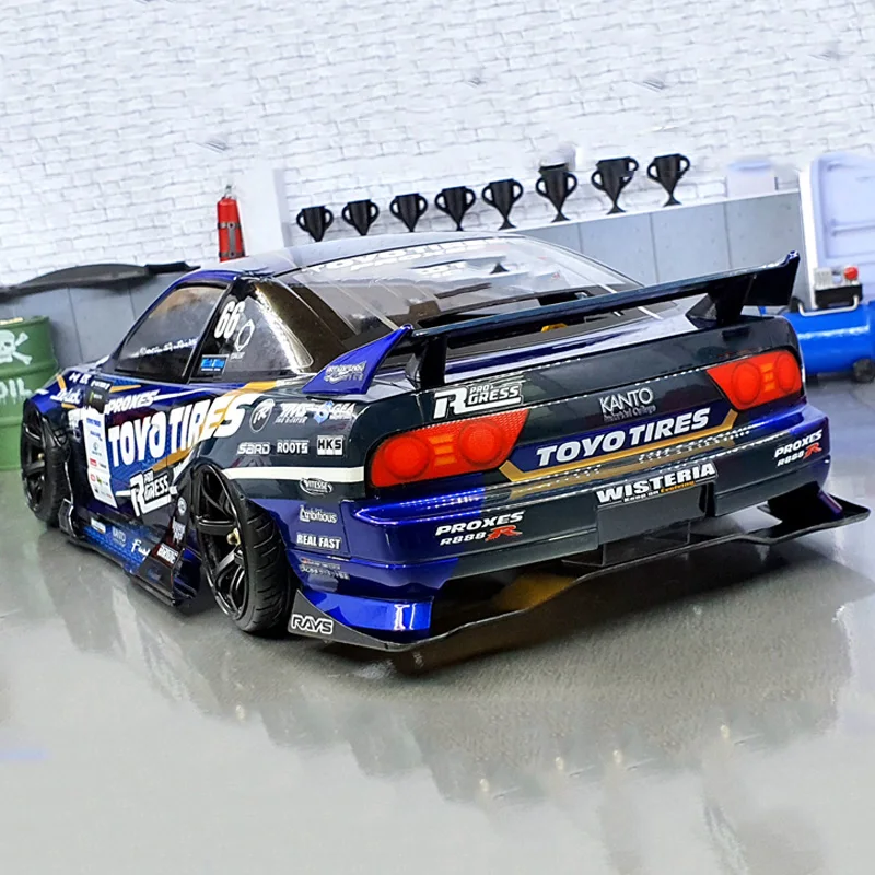 1/10 N1SSAN 180SX Tipo X Rocket Bunny Escala RC Controle Remoto Carro Decalque Etiqueta Atualização