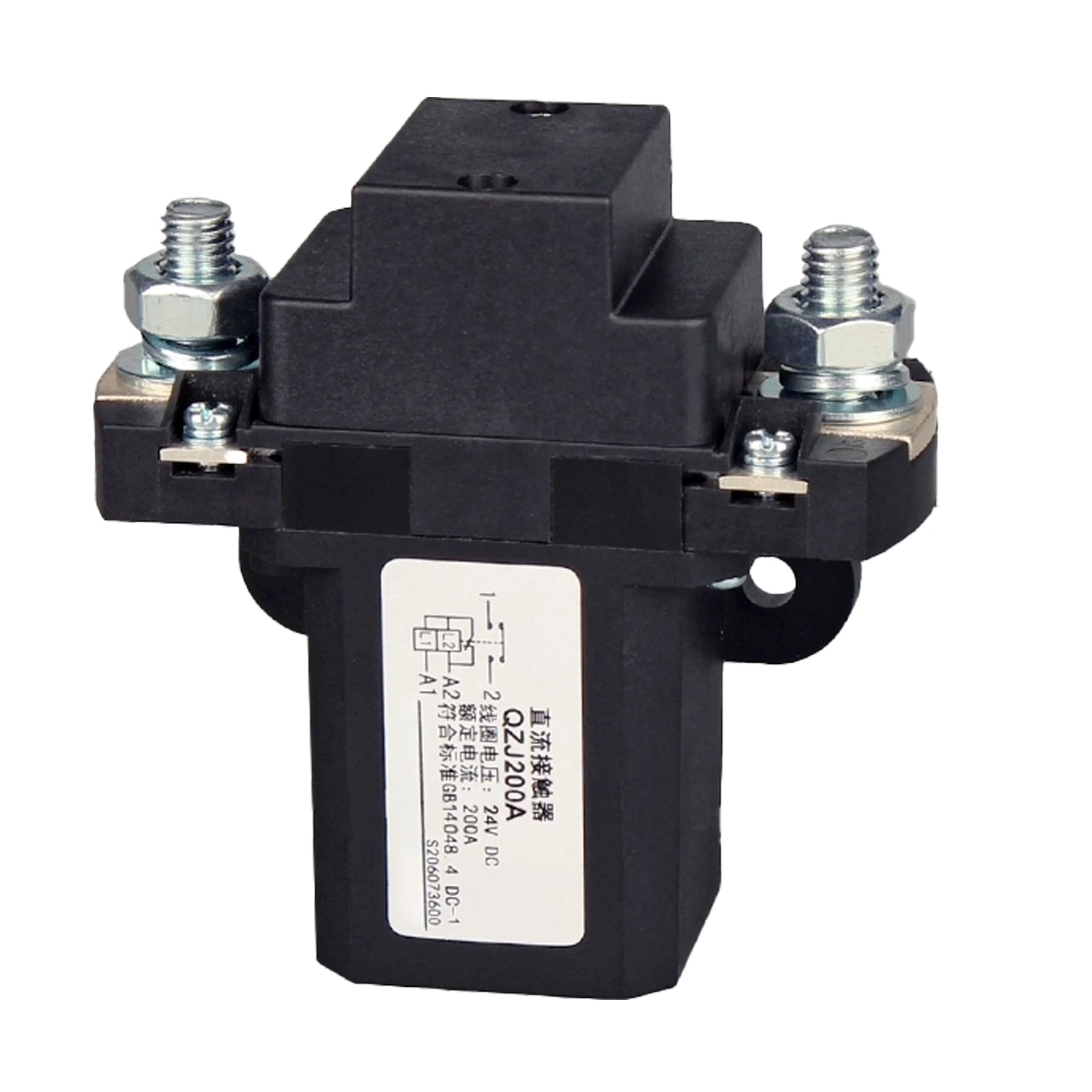 DC Contactor 6/12/24/36/48/60/72/84/96V Coil Voltage 1 NO NC QZJ 100A 200A 400A Miniature Size for Electric Car Forklift Trucks