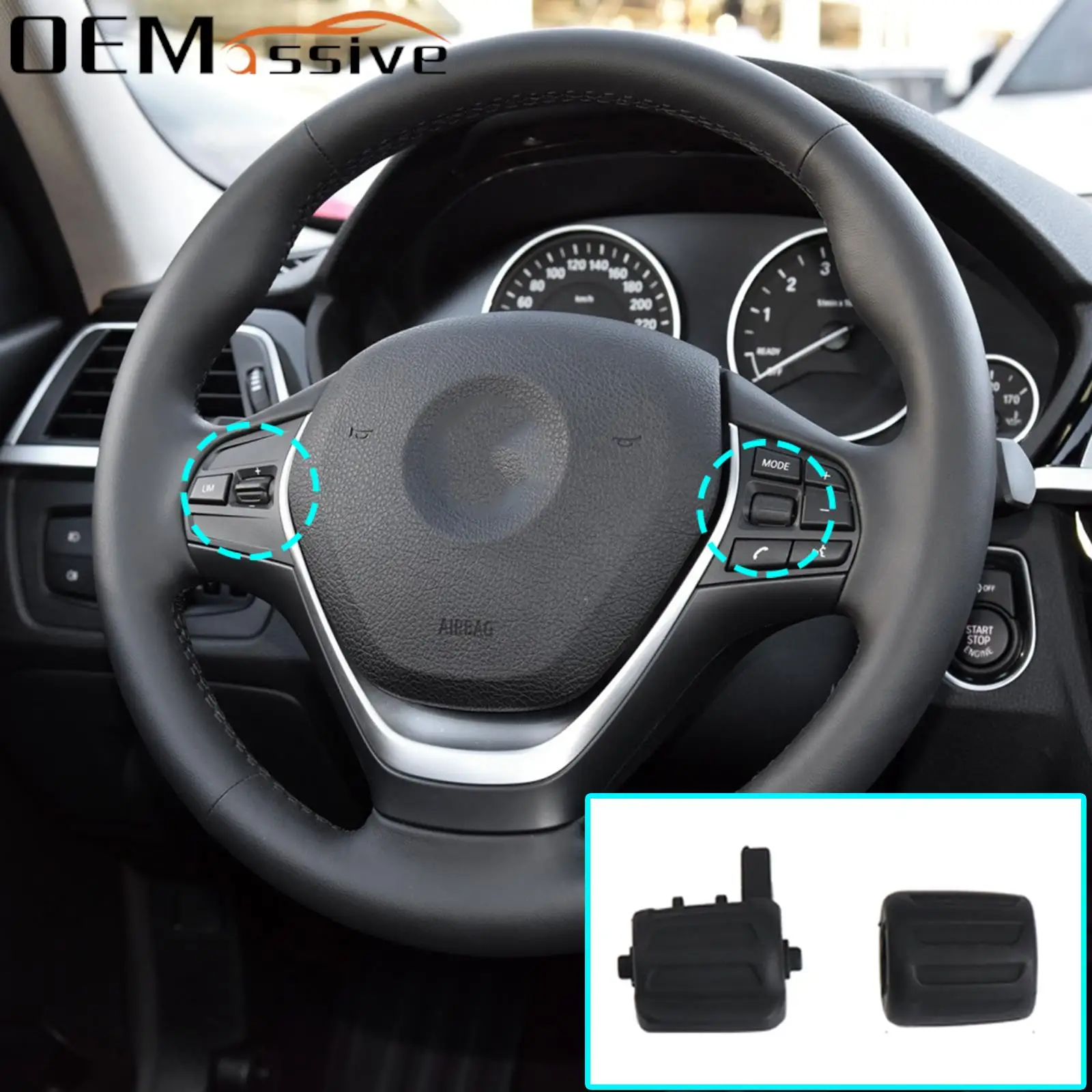 

Multi-function Steering Wheel Key Cruise Control Knob Button For BMW 1 3 4 5 6 7 Series F30 F35 F34 F36 F10 F11 F12 F07 F01 F02