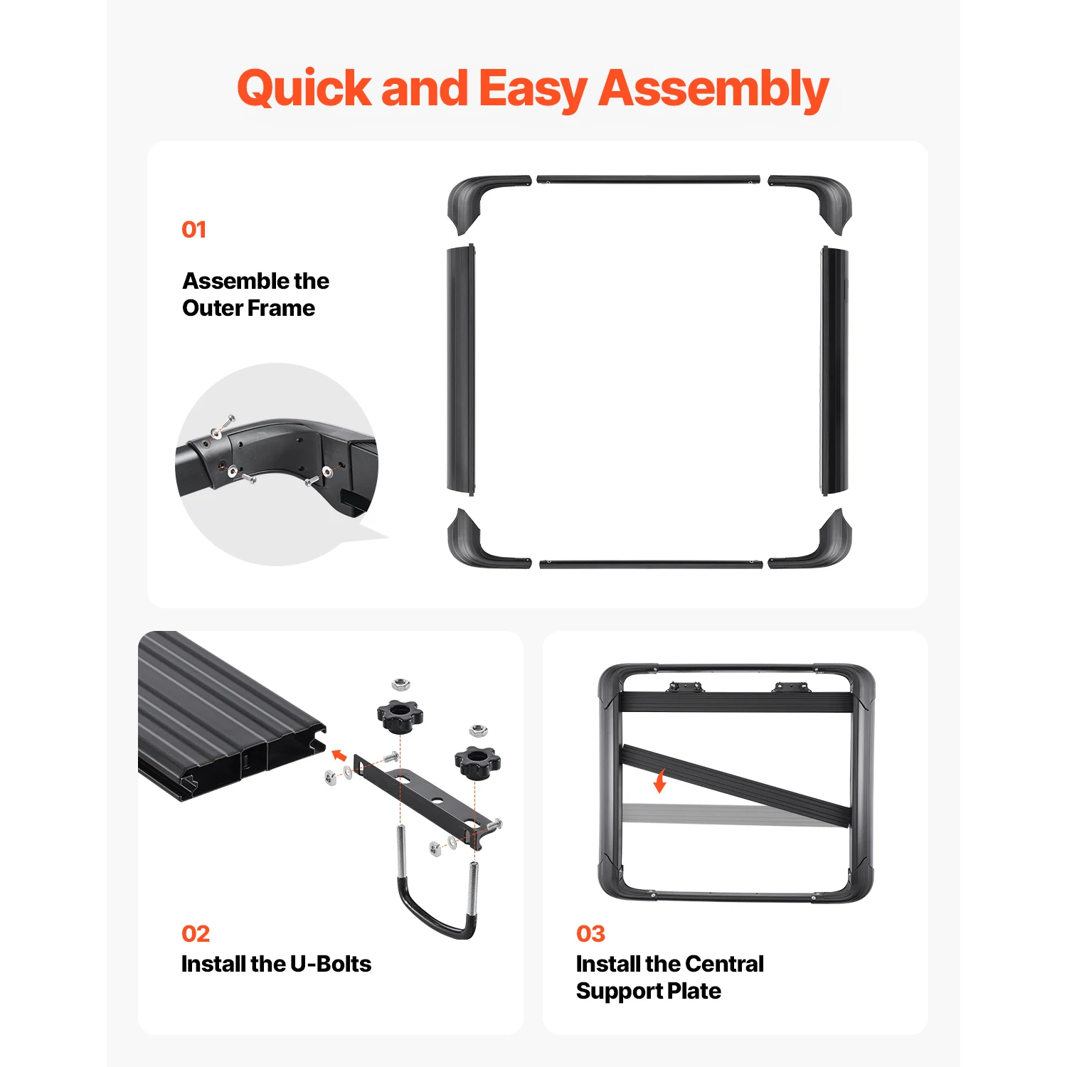 VEVOR Roof Rack Cargo Carrier 48x40x5.6“ Universal Rooftop Cargo Basket Car Top Luggage Holder Anti-Rust Alloy Steel for SUV Car