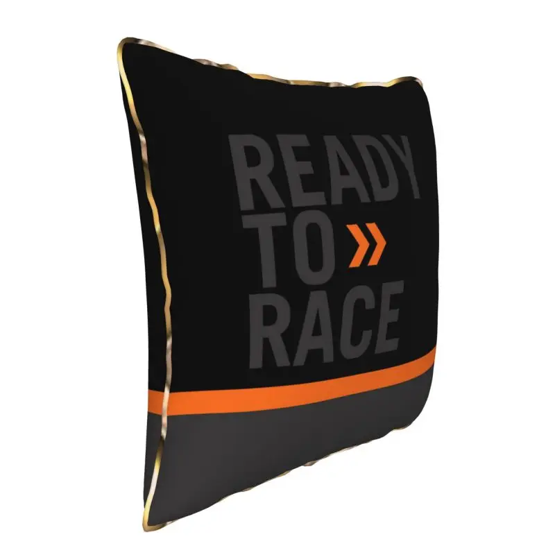 Custom Ready To Race Print Velvet Throw Pillow Cover 18x18 Inches Soft Cozy Pillow Case for Sofa Couch Bed Car Office Decor
