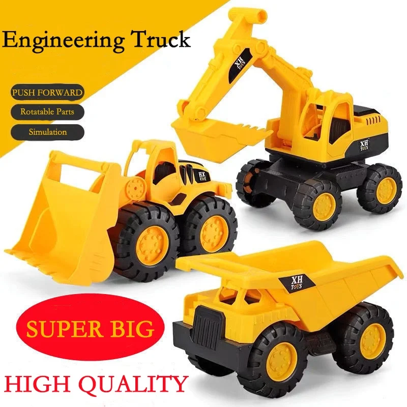 

Big Truck For Kids Excavator Dump Truck Car Toys Engineering Car Large Size Truck Gift for Boy Die Cast Model Toy Car Collection