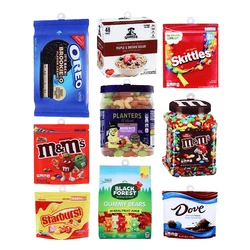 8pcs Food Acrylic Pendant Accessories Keychain Pendant Snack Chip Handwork DIY Candy Chocolate Fudge