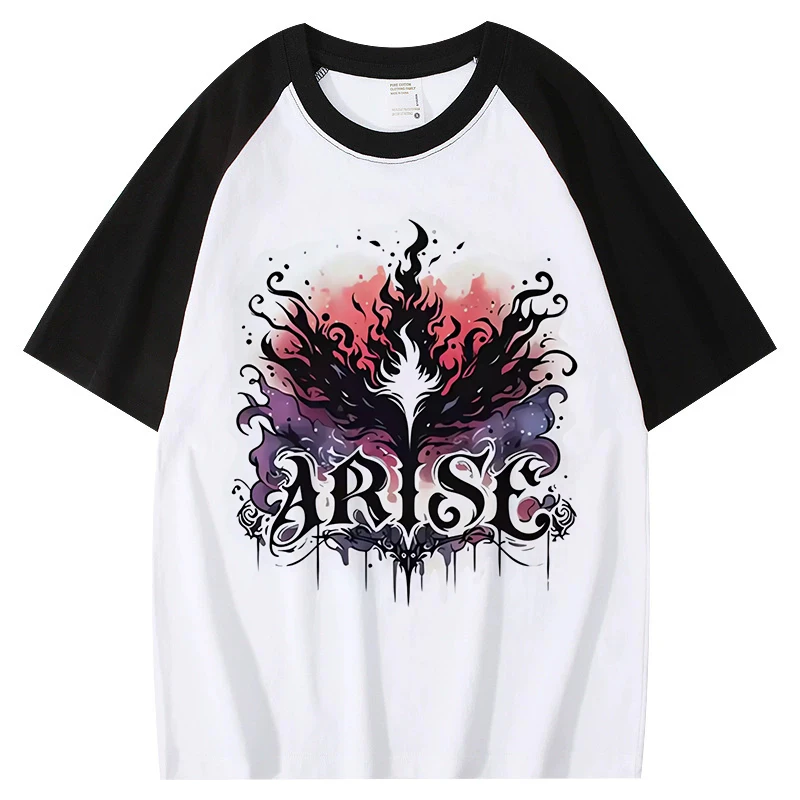 Solo Leveling Printed T Shirt for Men Women Classic Korean Tshirt Clothes 2000s Mange Gothic T-shirt Anime Vintage Tees Tops