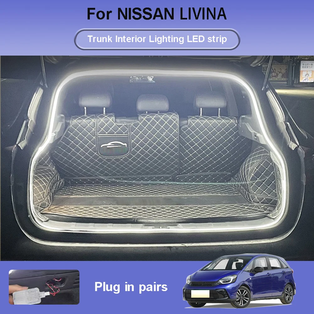

Rear Trunk LED Light Bar Strips Trunk Interior Decorative Lamp Strip Fit for Nissan TlDA LIVINA Murano GENISS MARCH