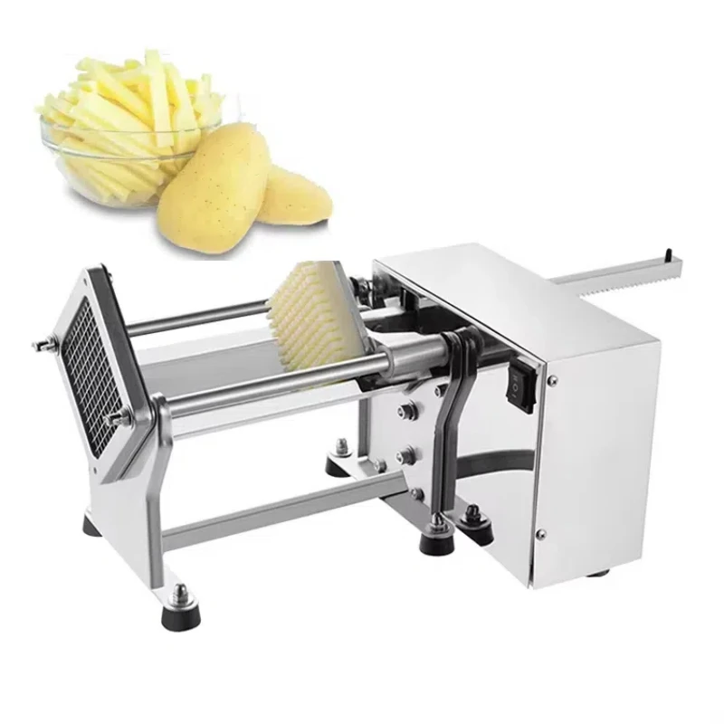 Factory Supply Electric Food Cassava Crisp Carrot Slicer Fries Cutting Potato Chips Cutter Machine