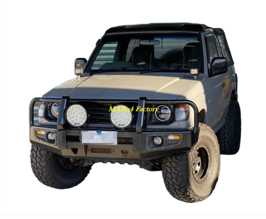 

TOP MANx4 Steel Front Bumper Bull Bar for Pajero 2nd Gen V20 V30 V31 V33