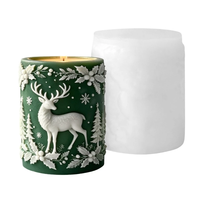Weihnachts-Hirsch-Kerzenform für DIY-Winterpräsentation und Kerzenherstellung 3XUF – Detail 1