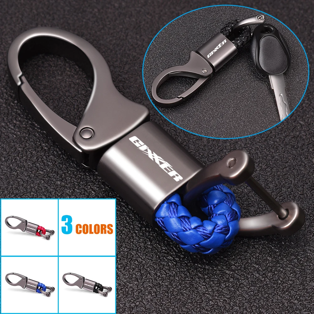 Motorcycle New Keyring Metal Key Ring Braided rope Keychain For Suzuki GIXXER 250 SF 150 125 155 SF150 SF250
