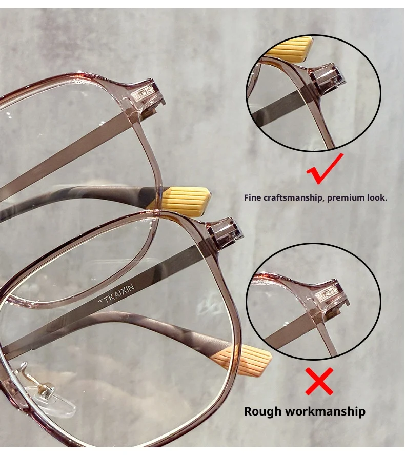Photochrome multifokale Lesebrille für hochauflösende Betrachtung von weit bis nah, modische Presbyopie-Brille – Detail 4