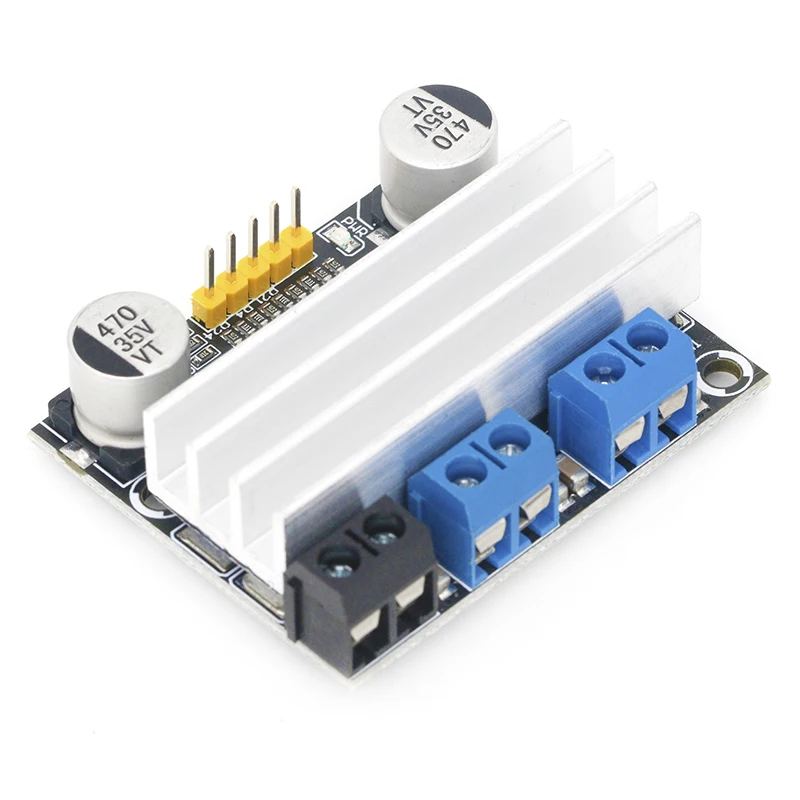 10A dual DC motor drive module positive and negative PWM speed regulation dimming 3V-18V free heat sink