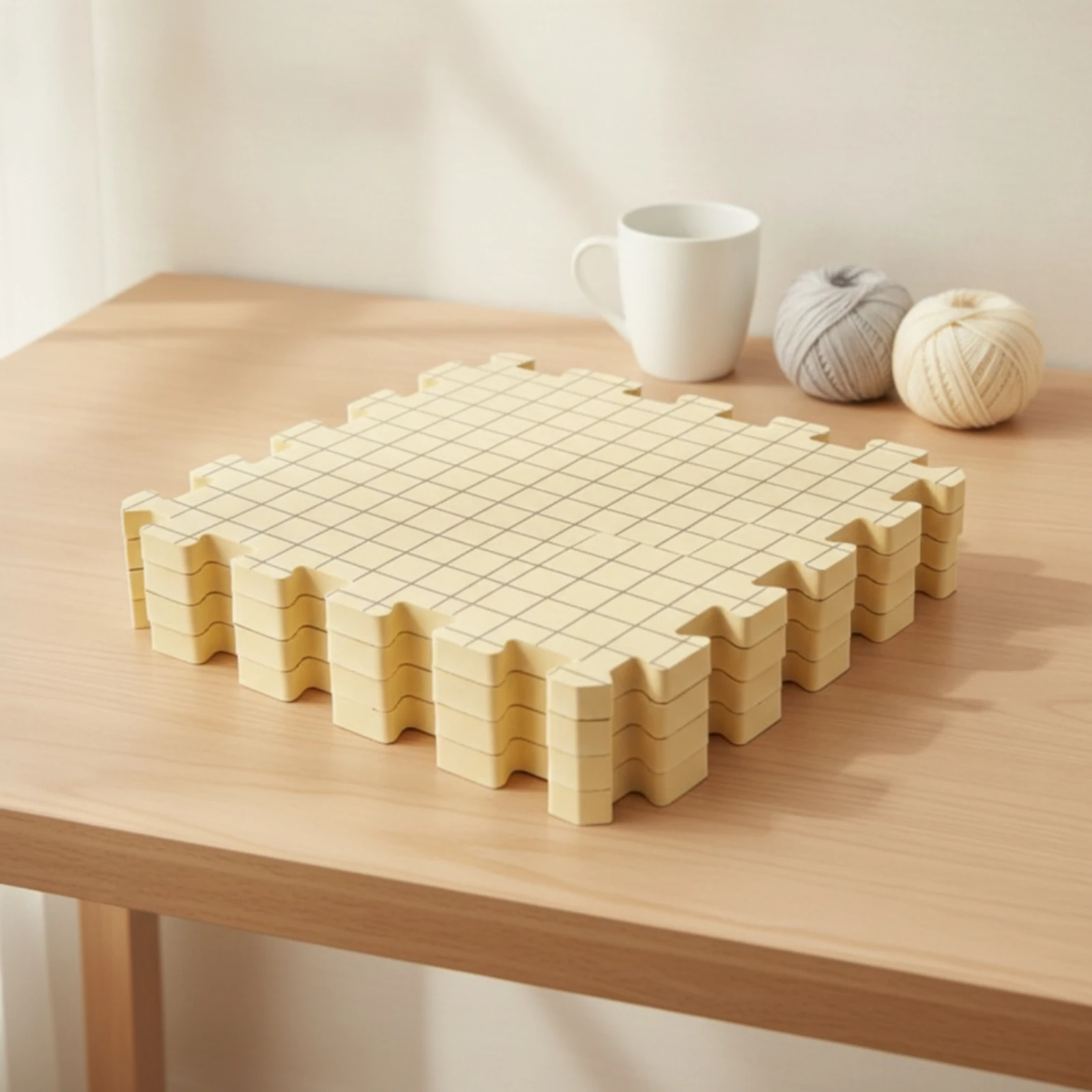 4 Pieces Crochet Blocking Mats Foam Knitting Blocking Mats Thick Precision for Knitters, Craft Room view 2