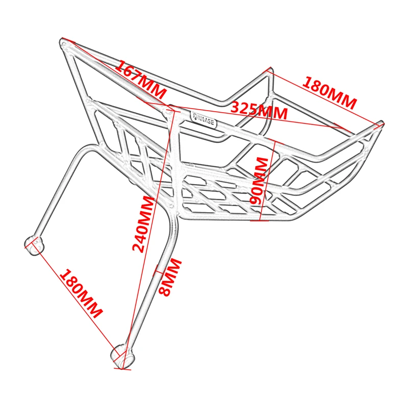 WAASE Middle Shelf Holder Luggage Rack Carrier Basket Support Holder Bracket For Honda CT125 huntercub 125 2020 2021 2022 2023