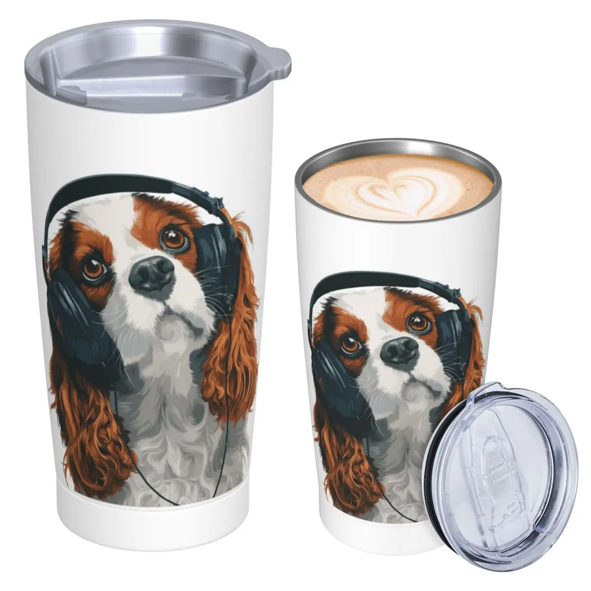 Cavalier King Charles Spaniel Stainless Steel Tumbler Vacuum Insulated Mug Thermal Cold Cups Straw With Lid 20oz