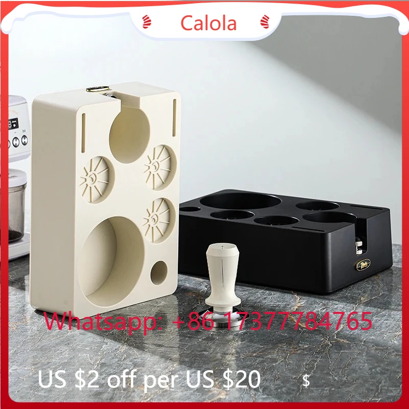 51/58mm Coffee Powder Distributor Set Coffee Press Base Storage Seat Espresso Tamper Tool