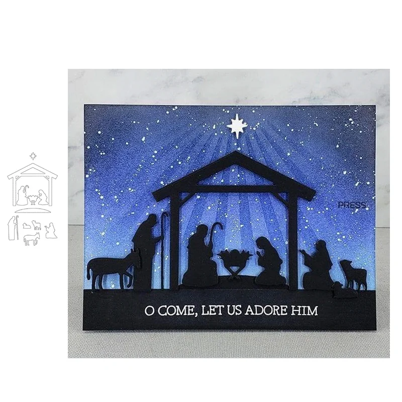 New Nativity Silhouette metal Cutting Dies Stencils DIY Scrapbooking Paper/photo Cards Embossing Dies